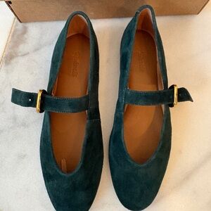 Madewell Remy Mary Jane Flat in midnight forest size 8